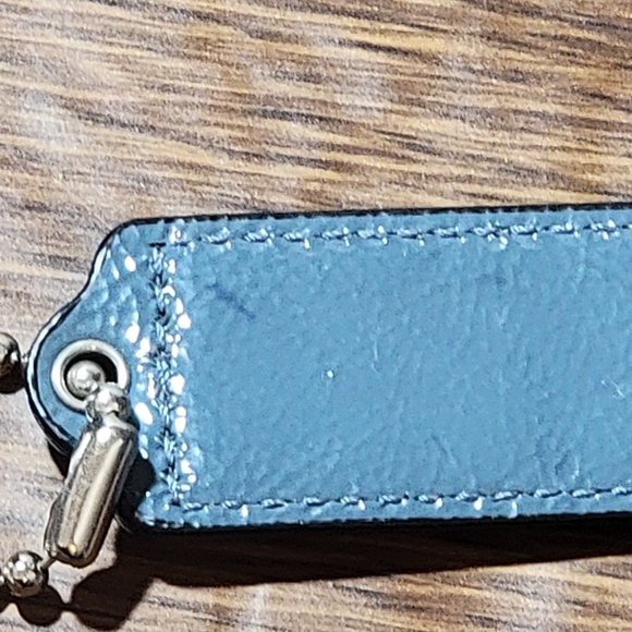 Coach blue key tag leather - Picture 2 of 3